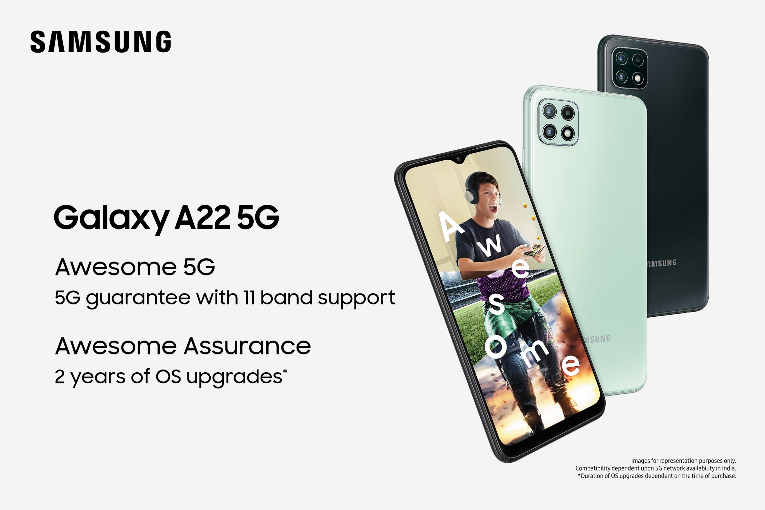 Samsung Galaxy A22 5G comes with 11 band support for 5G 2 Samsung Galaxy A22 5G